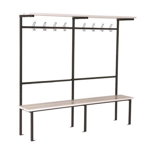 Banc vestiaire PVC 4 à 8 patères - Simple face
