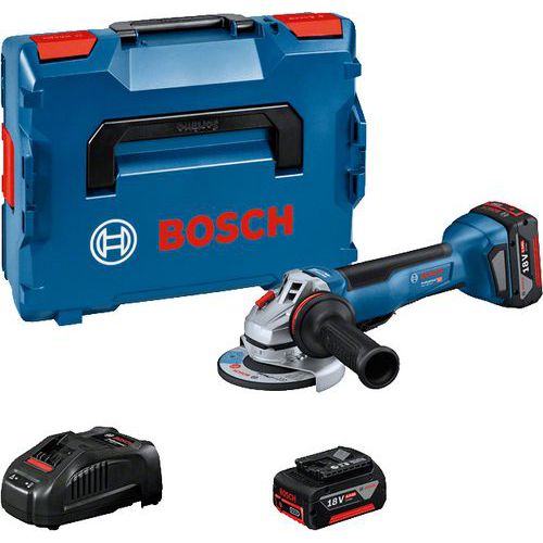 Bosch 1 Meuleuse Gws 18v-10 P Ø125mm + 2 Batteries + Chargeur