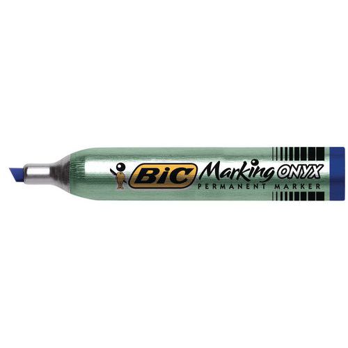 Grand Marqueur Bleu Pointe Biseautee Onyx Bic