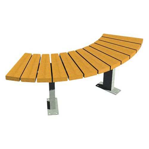 Banquette Contour 1/4 De Rond Ø 2 M - Jaune - Pied Galva