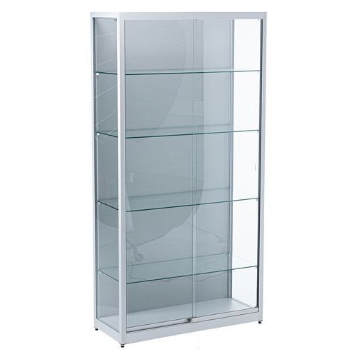 Vitrine D'exposition 1000 X 400 X 1972 Mm Aluminium- Manutan