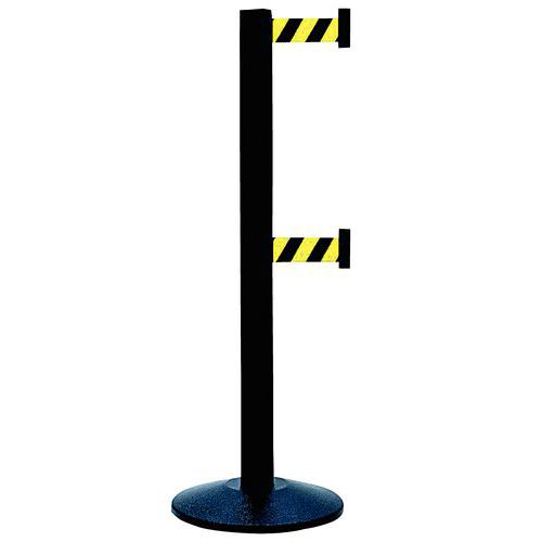 Poteau Double Sangle Sgl Noir/jaune Poteau Noir