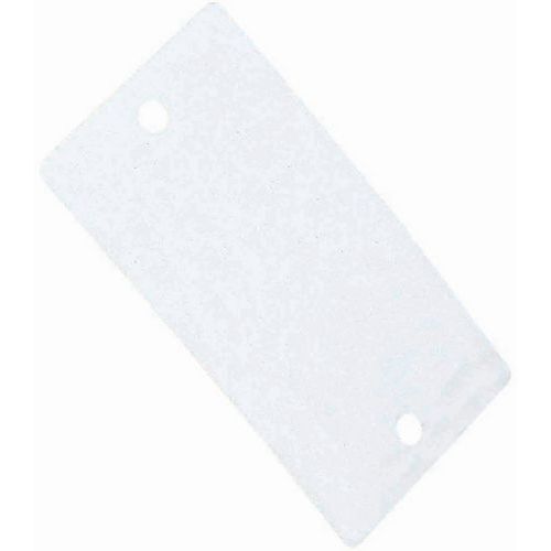 Étiquette plastique 2 trous 120 x 70 mm Blanc - Recyclable - Lot de 100