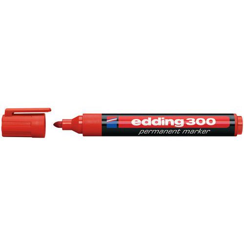 Marqueur Edding 300 Rouge Encrcol.:rouge