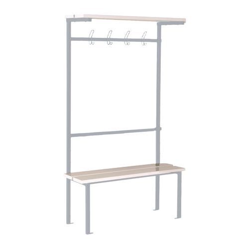 Banc vestiaire PVC 4 à 8 patères - Simple face