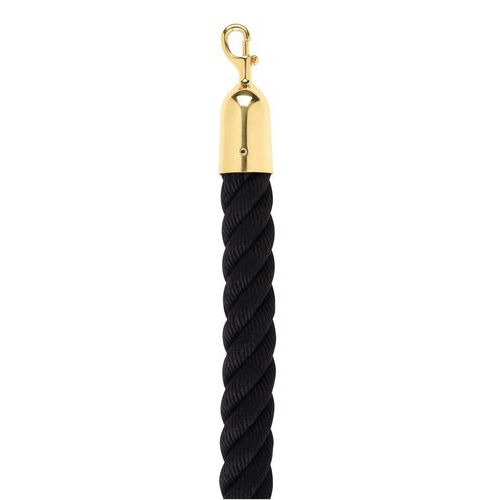 Corde Pour Poteau Noir Crochet Laiton