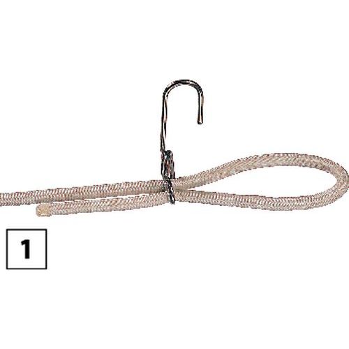 4 Crochets Plafond Inox M6 – Pontets Avec Mousquetons Pour Suspendre Objets Lourds - 6