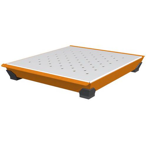 Bac De Rétention Labo En Acier Avec Caillebotis - 10 Litres