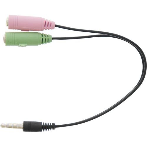 Adaptateur jack 3.5 mm male vers double jack 3.5 mm femelle - TNB Adaptateur jack 3.5 mm male vers double jack 3.5 mm femelle - TNB
