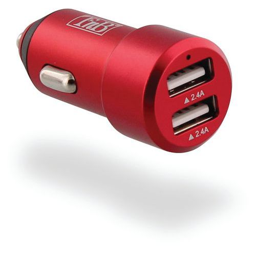 Chargeur Allume-cigares 2 Usb-a 24w Race - Rouge