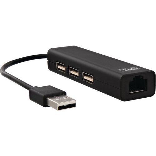 Hub Usb-a Vers 3 Ports Usb-a Et Port Rj45