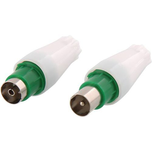 TNB - Prises Antenne TV 9mm Mâle et Femelle - Connecteur Vidéo Antenne TV - Emballage Recyclable