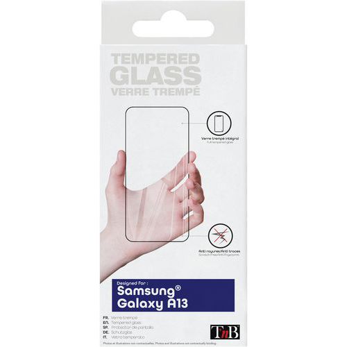 TNB - Protection intégrale en verre trempé pour Samsung Galaxy A13 - Verre résistant - Emballage recyclable