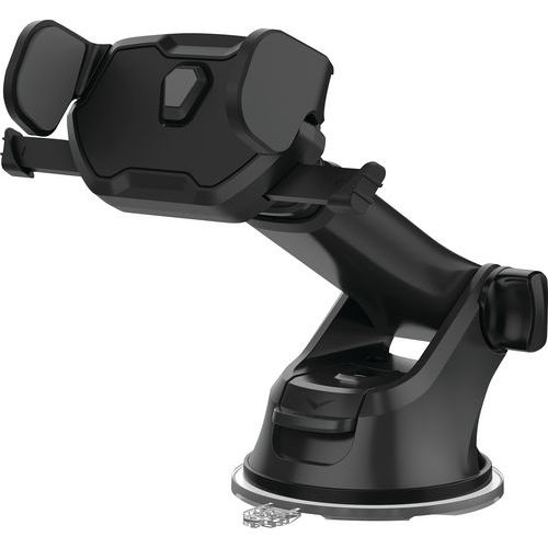 Support Smartphone Mâchoire à Ventouse Automatique Carbone