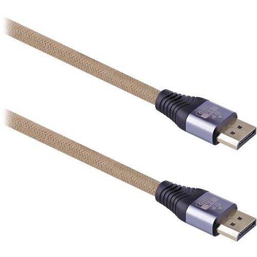 TNB - Câble DisplayPort Mâle vers Mâle Rope 2m Marron - Haute Qualité - Emballage Recyclable