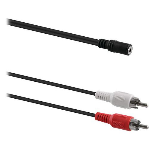 Câble Jack 3.5 Mm Femelle Vers 2 Rca Mâle