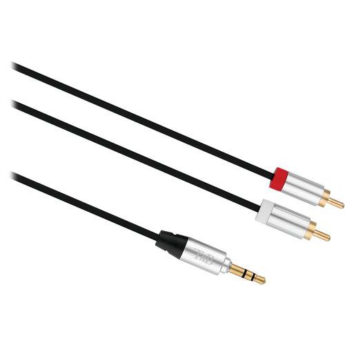 Cable jack 3.5 mm male vers 2 RCA male connecteur or - TNB Cable jack 3.5 mm male vers 2 RCA male connecteur or - TNB