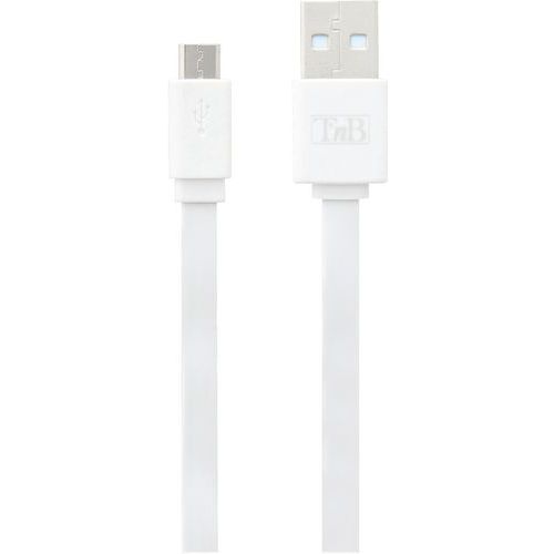 Câble Usb Vers Micro Usb Plat - Blanc