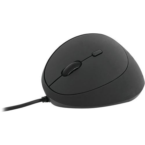TNB - Souris Filaire Verticale Ergonomique Gaucher Noir - 1000-1600 DPI - 6 Boutons Silencieux - Télétravail