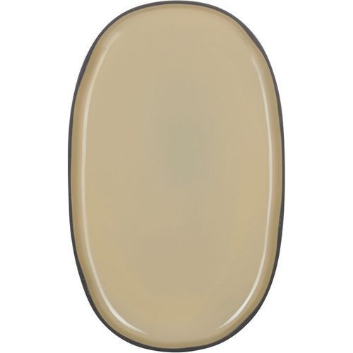 Assiette Ovale Caractère - Beige - 35 Cm