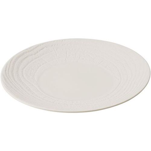 Assiette Plate Arborescence - Ivoire - 28 Cm
