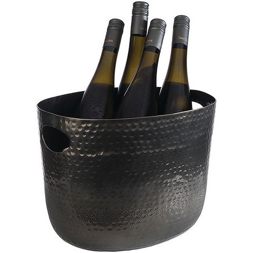 Vasque à Champagne Noire Martelée