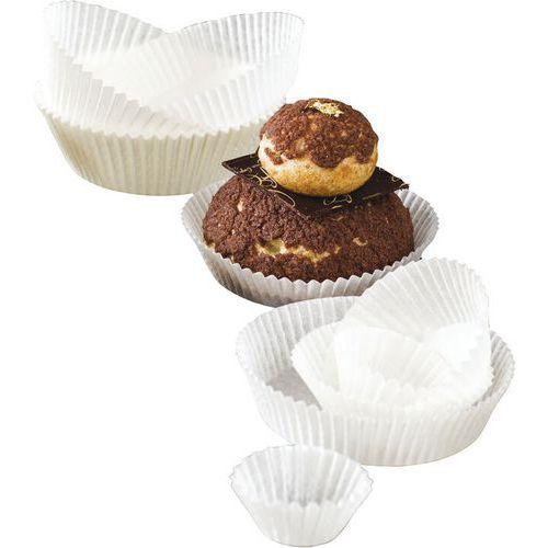 Caissette Pâtissière En Papier Silisé Blanc - Diamètre 70