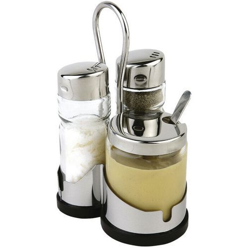Ménagère Trois Pièces Sel Poivre Et Moutarde Luxus