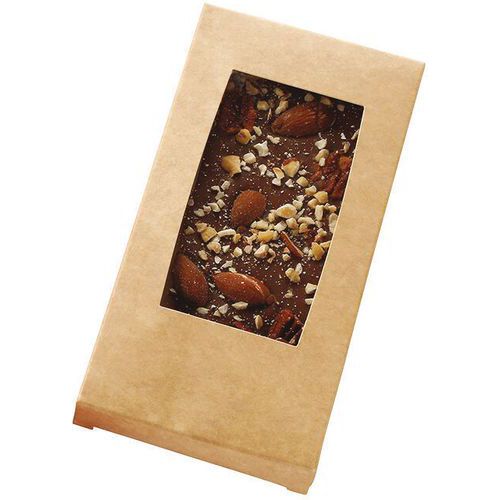 Sachet à Tablette Neutre En Carton Avec Fenêtre - Brun