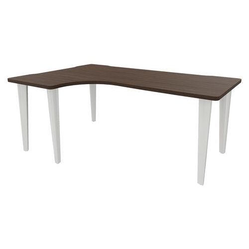 Bureau Evidence Asymétrique 180x120 Retour G Noyer/blanc