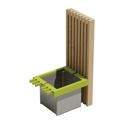 Jardinière Brise Vue Modulam Angle 180Â° - Traité Classe Iv