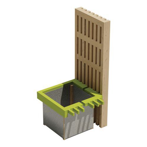 Jardinière Brise Vue Modulam Angle 90Â° - Traité Classe Iv