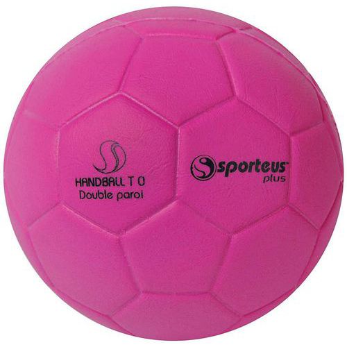 Ballon de Hand Initiation Sporteus T0 Ø155mm Mauve - Double Mousse PVC - Polyuréthane - Idéal Salle