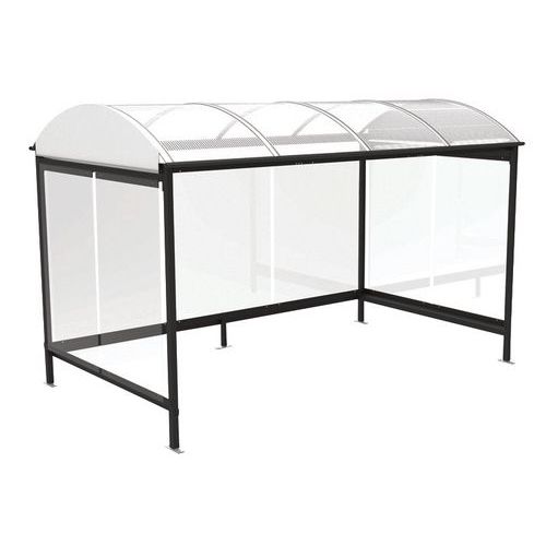 Abri Plus - Abri vélos Combrailles 4m Gris Anthracite - Acier Époxy - 5 ans Garantie
