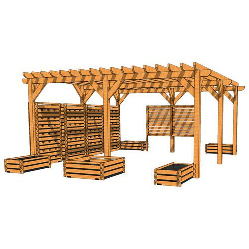 Classe En Plein Air : Pergola Et Mobilier à Végétaliser