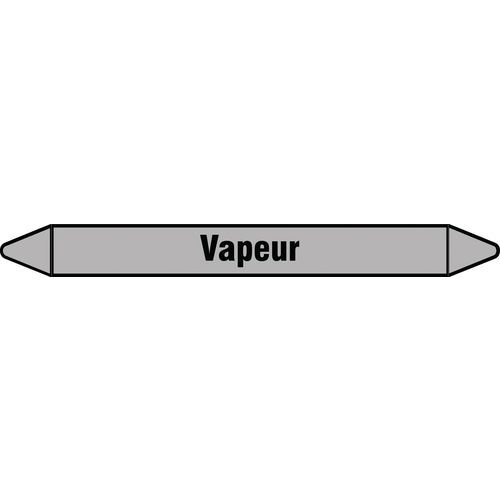 Brady - Marquage tuyauterie Vapeur - Gris 250x130 mm - Polyester laminé résistant