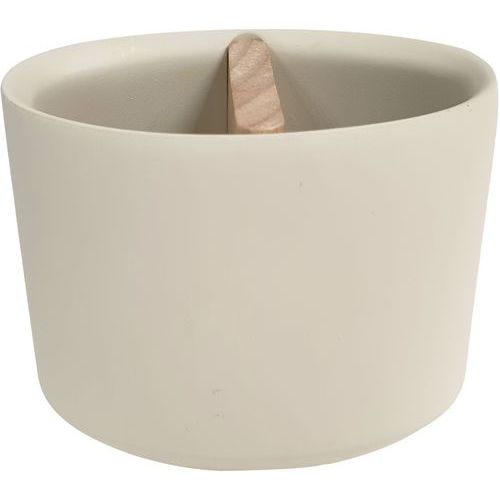 Porte Brosse à Dents Polyrésine Et Bois Crème