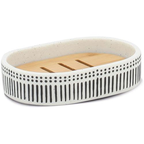 Porte Savon En Polyrésine Et Bois Ethnique