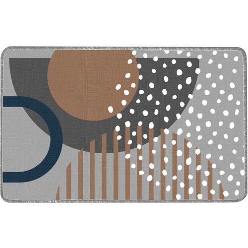 Tapis Rectangulaire En Polyamide Imprimé Spoty Bleu
