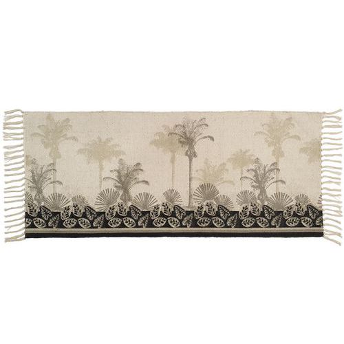 Tapis De Sortie De Bain Black Tree - Coton - 50x120 Cm