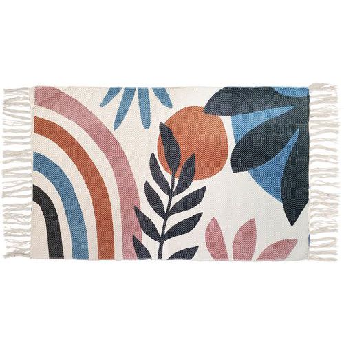 Tapis De Sortie De Bain Arc En Ciel - Coton - 50x80 Cm