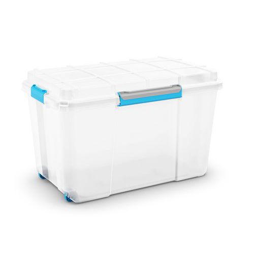 Lot de 2 - Boîte De Rangement En Plastique Pour Cliptransparent 106 L