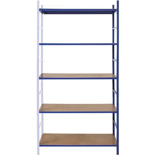 Rayonnage Startub Suivant - 1800x1000x300mm - 5 Tablettes Aggloméré - Charge 1450kg - Bleu