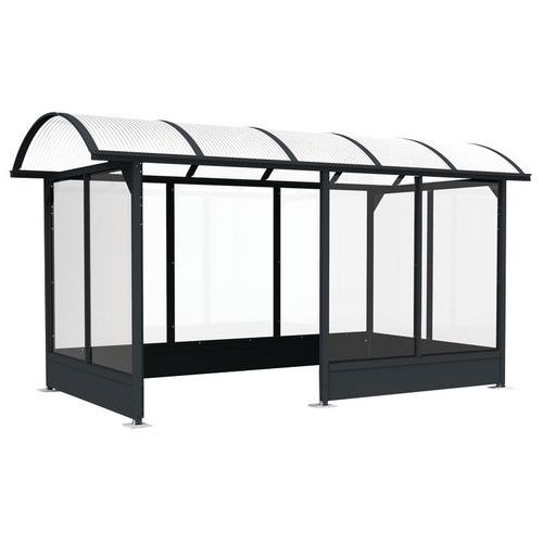 Abri Fumeurs Standard 45 X 282 Et Bavettes Gris Anthracite
