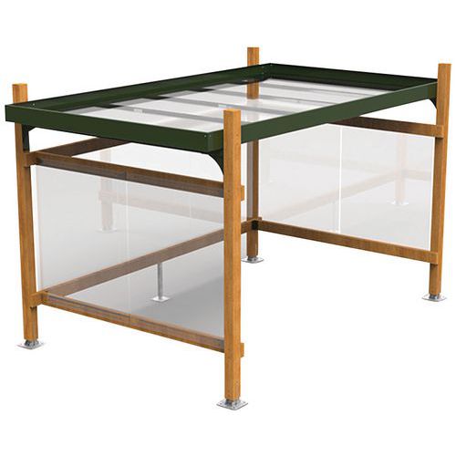 Abri Vélos Naturelli 4 X 25 Vert Sapin