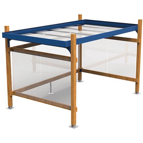 Abri Vélos Naturelli 4 X 25 Bleu Gentiane