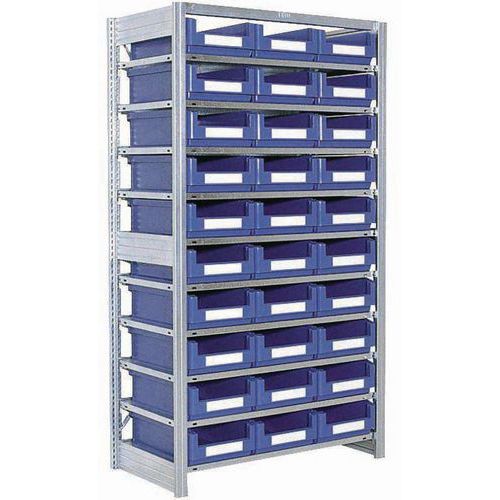 Rayonnages à Tablettes Avec 30 Bacs à Bec Sk