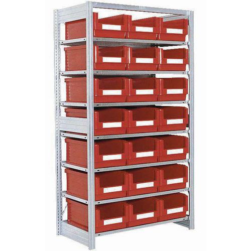 Rayonnages à Tablettes Avec 21 Bacs à Bec Sk