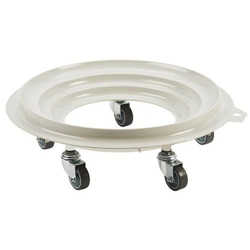 Socle Rouleur Rond 5 Roues Silence Pivotantes - Chape Acier