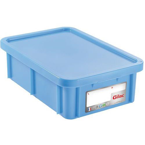 Bac Haccp 25 Litres Rectangulaire + Couvercle - Bleu
